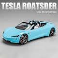 Pikkukuva 3 / 5: 1:24 Tesla Roadster Model Y Model 3 Tesla Model S -leluauto, jossa ääni ja valo, lasten lelukeräilyesine, syntymäpäivälahja Model 3 Silver