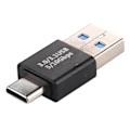 Miniatyrbild 1 av 4: Type-C / USB-C Hane till USB 3.0 Hane Aluminiumlegering Adapter (Svart) 12