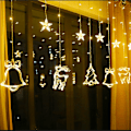 Miniatyrbillede 1 af 5: 138 LED gardinlys juletræ elg lyskæde juledekoration
