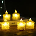 Miniatyrbild 1 av 2: 5 st LED-ljus, flamlösa LED-värmeljus för dekoration, inomhus, utomhus, bröllop, jul, fest, 3,6*5CM