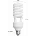 Miniatyrbillede 2 af 5: Spiralformet fluorescerende lyspære 45W 5500K dagslys E27 fatning energibesparende til studiofotografering videobelysning
