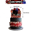Miniatyrbilde 5 av 5: Roblox Door Bursdagsfest Dekorasjon, Skrekkspill Festutstyr Sett For Barn Inkluderer Gratulerer Med Dagen Banner, Kake/Cupcake Toppers, Ballonger