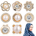Miniatyrbild 1 av 3: 8 st Hijabmagneter Klädsäkerhetsnålar Sjal Magnetiska Nål Koftknappar Hijabnålar Syfria Knappar