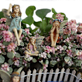 Miniatyrbillede 3 af 5: 6 stk. Miniature Feer Figurer Havetilbehør Udendørs Havefe Statuer