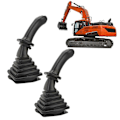 Miniatyrbilde 5 av 5: Gravemaskin Joystick Spak, 2-pakke 3-knapps Gravemaskin Joystickgrep med støvdeksel Erstatning for DH DX150 215 225 300 370-9C
