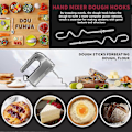 Miniatyrbillede 3 af 5: 2 Sæt Dejkroge i Rustfrit Stål til Kitchenaid Håndmixer KHM512