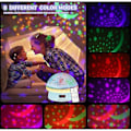Miniatyrbillede 3 af 5: Fjernbetjening og Timer Design Stjerneklar Himmel Roterende Stjerneprojektor Natlampe, 16 Farverige Projektorer Dæmpbar LED Sengelampe, Selvlysende Stjerne