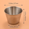 Miniatyrbillede 5 af 5: 24 Pakke Rustfrit Stål Krydderi Sauce Kopper, Kommerciel Kvalitet Dip Sauce Kopper, Ramekin Krydderi