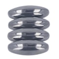Miniatyrbillede 5 af 5: 50 stk. Oval Magnet Sort Magnet Sten Magnet Legetøjs Sæt Undervisningsmateriale til Børn Studerende 35x13mm / 1.38x0.51in NO.0501