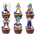 Pikkukuva 5 / 5: Dragon Ball -synttäritarvikkeet - Onnea syntymäpäiväksi -lippu, ilmapallot, kakkukoristeet lapsille ja aikuisille, unisex-juhlat - SNNGV