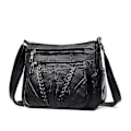 Miniatyrbillede 1 af 5: Dame Skuldertasker Lammeskind Ægte Læder Messenger Taske Dame Skulder Crossbody Taske