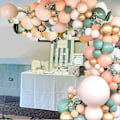 Miniatyrbild 4 av 4: 112 Delar Salviagrön Persika Blush Rosa Ballonggirlang Båge Kit för Baby Bridal Shower Bröllop Djungel Safari Tema Födelsedagsfest Dekorationer