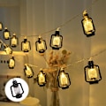 Miniatyrbild 3 av 5: Mini Kerosene String Lights Retro Golden Palace Decorative Lights Led String Lights Indoor Outdoor String Lights för trädgård semester bröllop fest sovrum