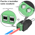 Pikkukuva 3 / 5: 10 kpl 5,5 mm 2,1 mm DC 12 V uros- ja naarasvirtaliitinadaptereita