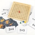 Pikkukuva 2 / 5: Puinen matematiikan kertolaskupeli - Opetuslelut yli 3-vuotiaille lapsille - Vanhemman ja lapsen pelit opetukseen ja hauskanpitoon!