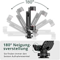 Miniatyrbild 5 av 5: Stativfäste, Mobiltelefonhållare Stativ Med 2 Blixtskofästen, 360 Graders Rotation Smartphone Stativadapter