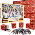 Miniatyrbild 1 av 3: Pussel-adventskalender 2024, 1008 pusselbitar 24 dagars julnedräkning adventskalendrar