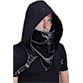 Miniatyrbillede 2 af 3: Cyberpunk Rogue Cowl Hætte Tørklæde, Assassin Kostume Hætte Vinter Unisex Kappe Hat 12
