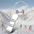 Miniatyrbillede 5 af 5: 5-pak Snowboarder Gave 3D Snowboard Nøglering Snowboarding Nøglering Snowboard Nøglering Snowboarder Team Gave
