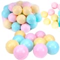 Set med plastbollar Färgglada poolbollar 30 stycken Pastell 5538