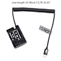 Miniatyrbillede 5 af 5: LP-E6 Dummy Batteri med USB Type-C Strømkabel Understøtter PD 9V / 12V Output til Kameraer Skærme Høj-Elastisk