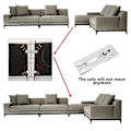 Miniatyrbilde 2 av 5: Modul Sofa-kobling med Snap-lås, Sofa-klips Møbelkobling, Snap-kobling Festesystem for Sofa Møbler