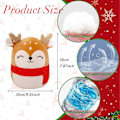Miniatyrbild 2 av 5: 20cm Julren Plush Kudde Leksaker, 3D Söt Jultomte Fylld Ren Kudde Dock Squishy Bomulls Plushies Dock, Super Mjuk Leksak Present till Barn Barn