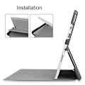 Miniatyrbilde 5 av 5: SSRGV Stativdeksel med pennholder for Microsoft Surface Pro4/5/6/7 12,3\" Tablett Lett hard skall (Svart)