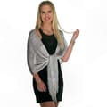Afton Sjalar och Omlott för Kvinnor, Elegant Silver Omlott för Formella Klänningar