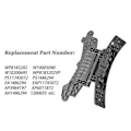 Miniatyrbillede 4 af 4: 8183202 W10005090 Erstatnings vaskemaskinedørhængsel til WP8183202 W10200695