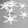 Miniatyrbillede 5 af 5: Vinter Jul Hængende Snefnug Dekorationer, 12stk 3d Store Sølv Snefnug & 12stk Hvide Papir Snefnug Hængende Girlande Til Jul Vinter W