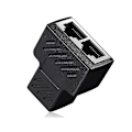 Miniatyrbillede 3 af 4: 2 stk. 1 til 2 LAN Ethernet Netværkskabel RJ45 Hun Splitter Stik Adapter