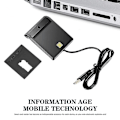Miniatyrbillede 3 af 5: ROCKETEK SCR1 USB 2.0 Smart CAC-kortlæser ID SIM-bankkortadapter