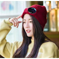 Miniatyrbillede 3 af 5: Unisex Fleece Skihue Beanie Vinterhat Med Goggles Strikket Varmt Uldhatte Sne Ski Hjelm Udendørs Capvinrød