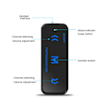 Pikkukuva 3 / 5: 2 kpl Mini Walkie Talkie 400-470MHz 2-suuntainen radio 3W Lähetin-vastaanotin Kuulokkeet Kuulosuojaimet USB-virralla
