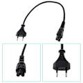 Miniatyrbilde 3 av 4: Strømadapterkabel EU 2-pinners hann til IEC 320 C5 Micky for bærbar PC strømforsyning 30cm 12