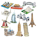 Miniatyrbillede 3 af 5: 3D Papirpusles Ord Berømte Bygninger Tower Bridge Jigsaw Samlet Model Håndværk DIY Læringslegetøj Til Børn Voksne Gaver