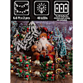 Miniatyrbillede 3 af 5: I alt 13,2ft 40 LED julelys grankogle LED-lyskæde - Sæt med 2 batteridrevne julelyskæder grankogle røde bær lampe lys til jul