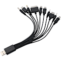 Miniatyrbillede 1 af 5: 1 stk. 10 i 1 multifunktionel oplader USB-kabler til iPod Motorola Nokia Samsung Lg Sony Ericsson forbrugerelektronik datakabler