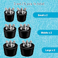 Miniatyrbild 5 av 5: 6-pack 3 storlekar pool vinterplugg för simbassängshål, expansionspluggar för ovanmarkspooler S