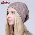 Miniatyrbilde 2 av 5: Hettelue for kvinner, enkel beanie i bomull, slouchy beanie for vår, strikket lue for kvinner, svart skullie, JS293A