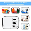 Miniatyrbild 5 av 5: 3-pack TSA-godkänd Toalettsakväska, Transparent Reseväska, Transparent Sminkväska, Vattentät Resesminkväska (svart)