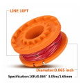 Pikkukuva 3 / 5: Worx Wa0004.1 pitkäikäinen vaihtolankapuola - 1,65 mm/3 m - Yhteensopiva Worx-ruohonleikkureiden kanssa (4 puolaa + 1 korkki)