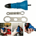 Miniatyrbilde 3 av 4: Rivet Tang Kjedetrådløs Drill Verktøysett (Blå)