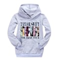 Pikkukuva 1 / 2: Pop Taylor Swift The Eras Tour Huppari Tytöille ja Pojille Huppari Pusero Yläosat Lapsille Teineille Korkea Laatu 13-14 Years Gray