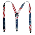 Miniatyrbillede 2 af 4: CTM Elastiske Stjerner og Striber Amerikansk Flag Klips-End Seler