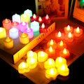 Miniatyrbilde 5 av 5: 24 stk LED-lys, flammefrie hjerteformede LED-lys, egnet for dekorasjon, innendørs, jul, fest, gul
