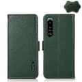 Til Sony Xperia 5 III KHAZNEH Side-Magnetisk Litchi Læder RFID Etui