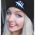Miniatyrbilde 2 av 5: Brodert strikket lue med Dead By Daylight-trykk, tykk og varm, ensfarget, for kvinner og menn