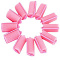 Miniatyrbillede 5 af 5: 30 Stykker Skum Svamp Hårruller Pink Curlers Bløde Svamp Hårruller Styling Værktøjer Skader Ikke Hårfrisuren til Kvinder og DIY Børn (25mm)